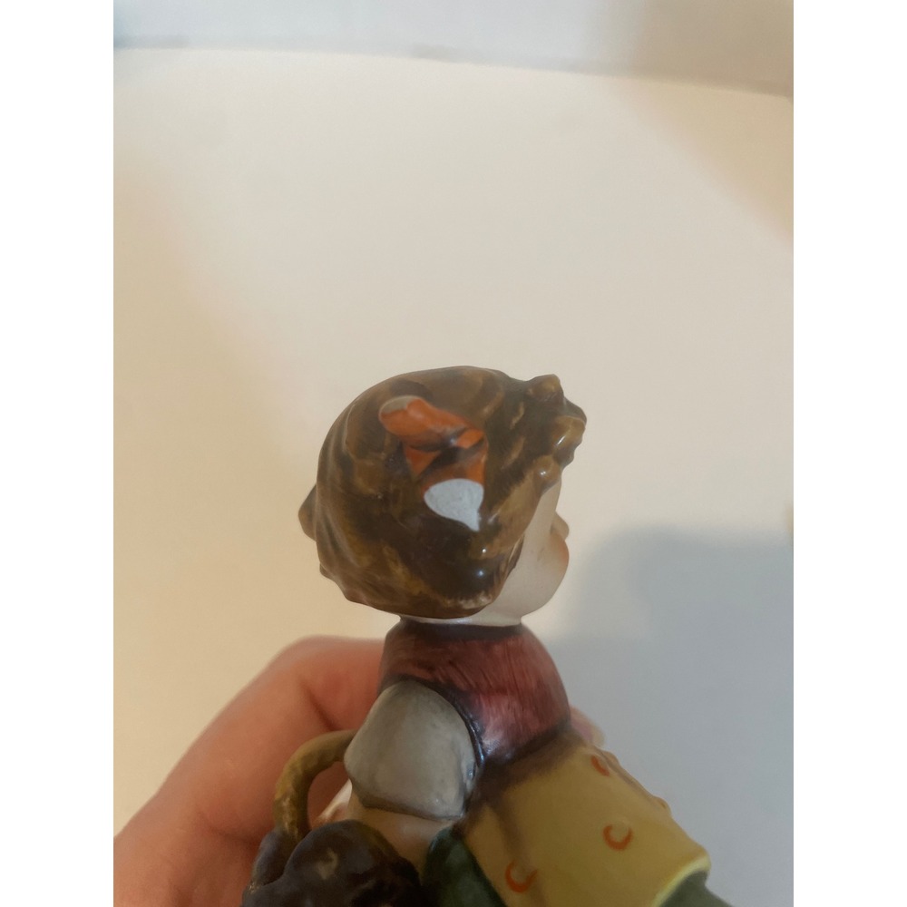 Goebel Hummel For Father 377 Figurine Girl with Flower Basket West Germany AS IS - Picture 7 of 7